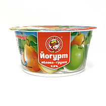 Йогурт 2,5% яблоко-груша 0,12 кг