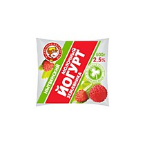 Йогурт 2,5% земляника 0,5 кг 